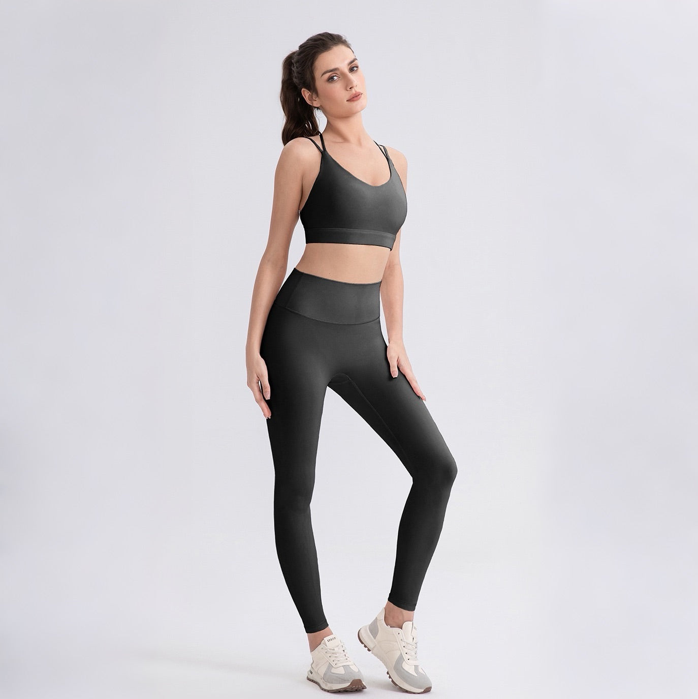 lightweight athleisure bra black