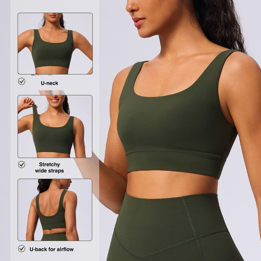 lightweight breathable yoga bra green colour