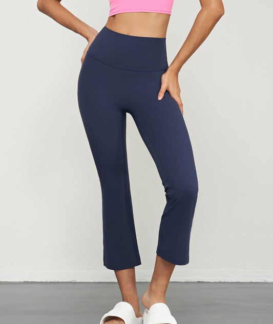 lightweight cropped pants navy blue