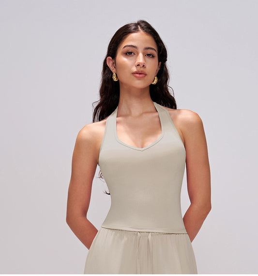 lightweight gym tank top neutral color