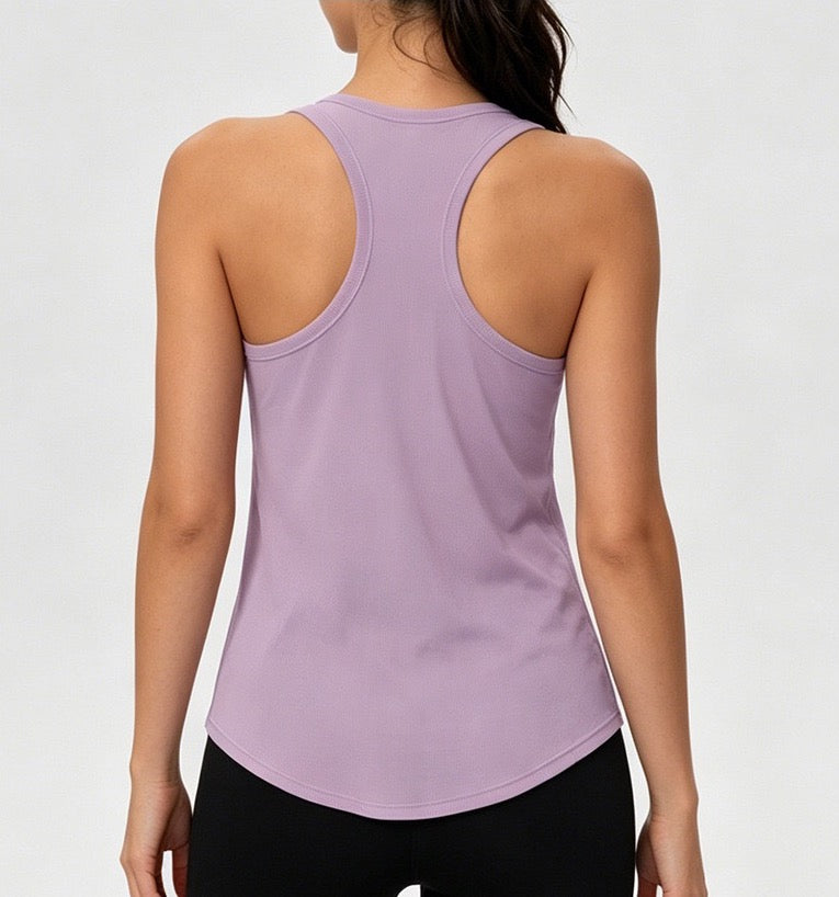 purple running tank top women