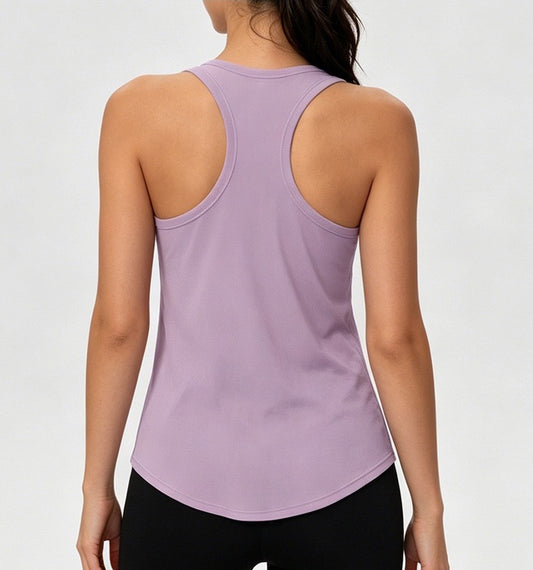 purple running tank top women