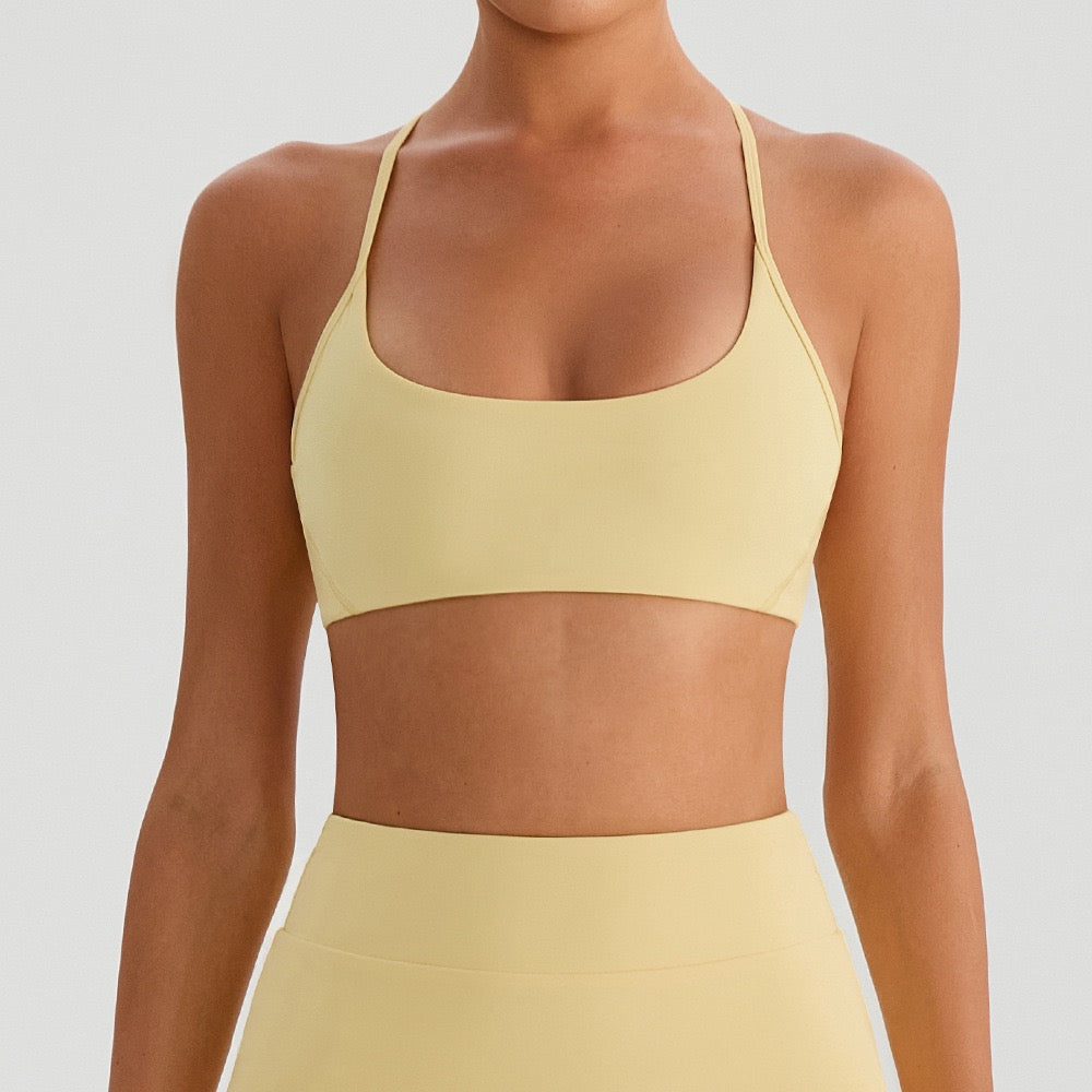 lightweight strappy sports bra