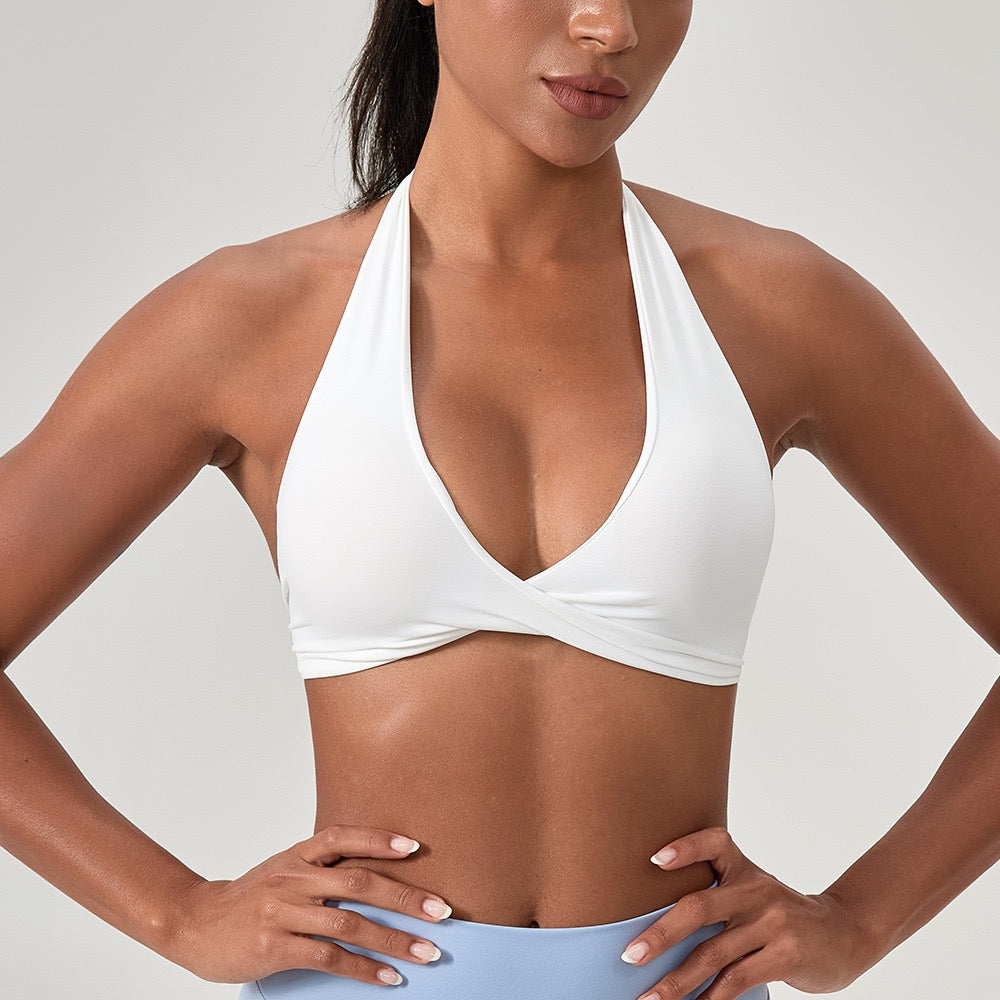 lightweight support bra white