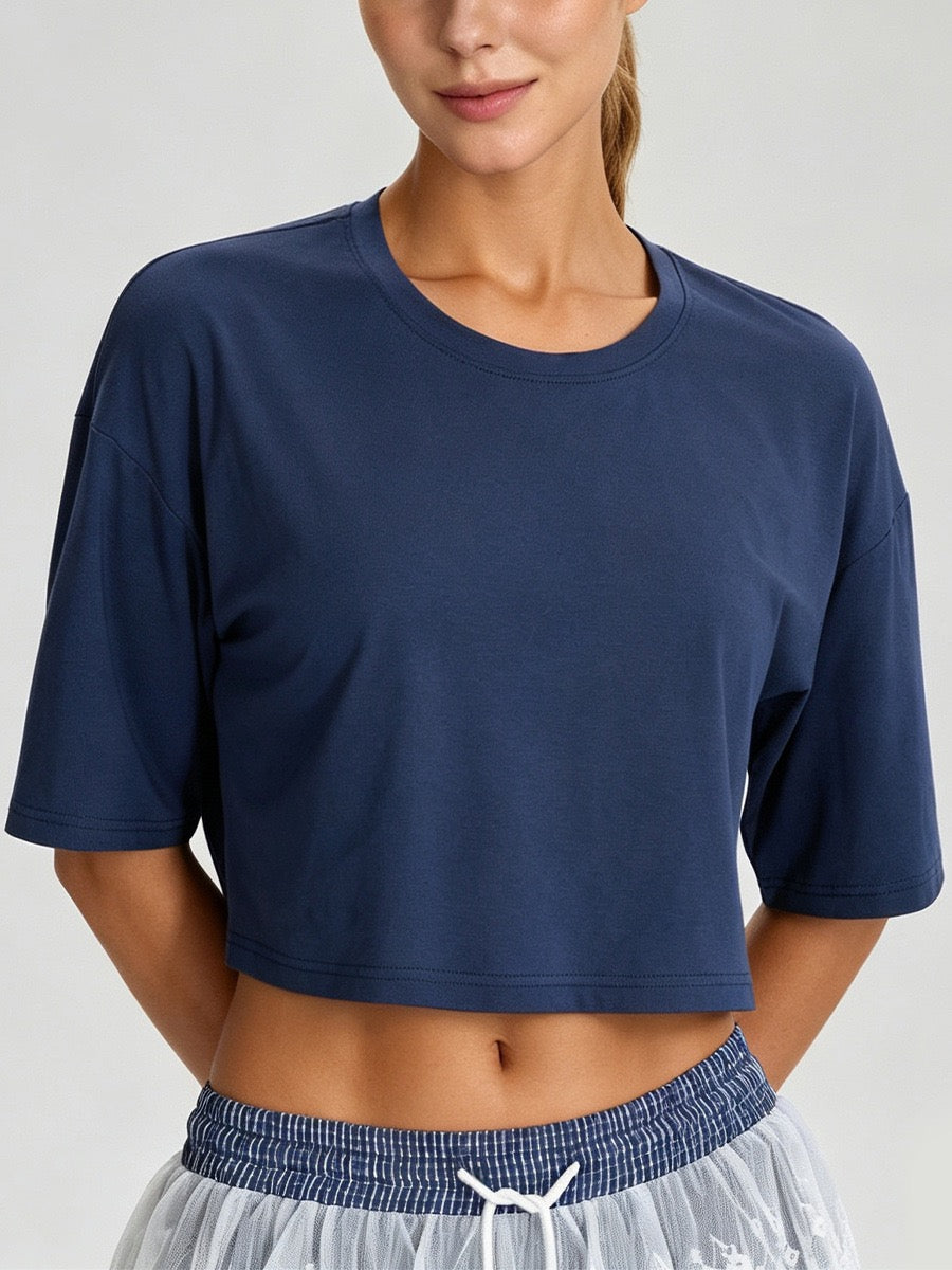 lightweight workout crop top for women