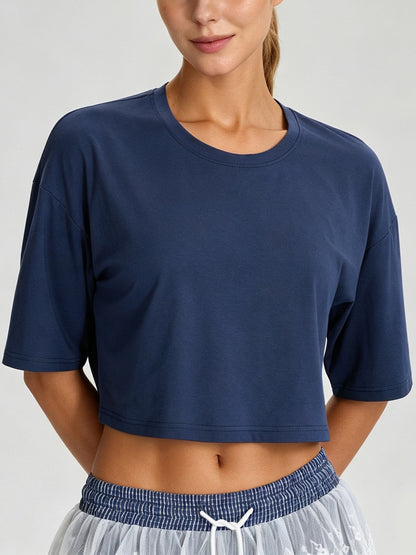 lightweight workout crop top for women