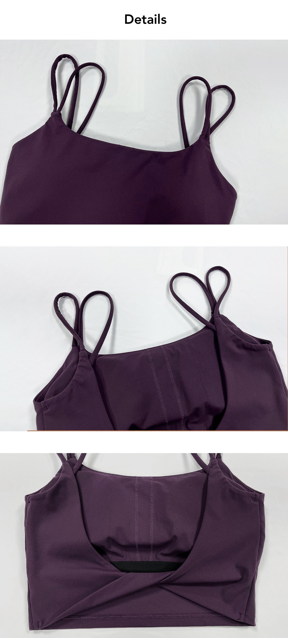 purple yoga bra tank