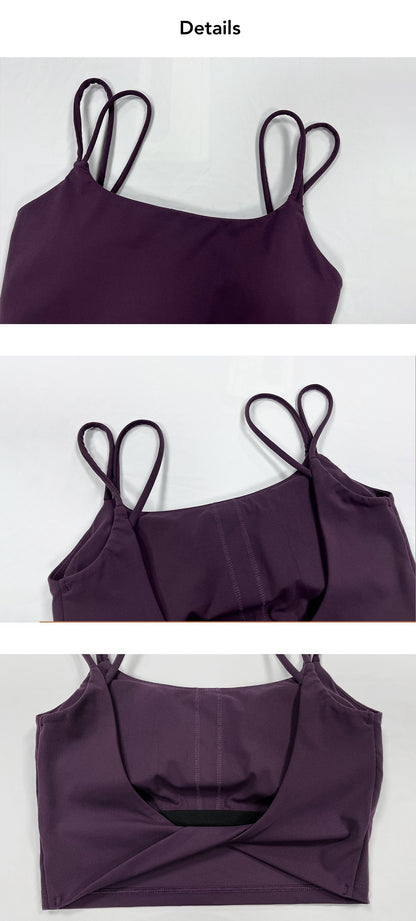 purple yoga bra tank