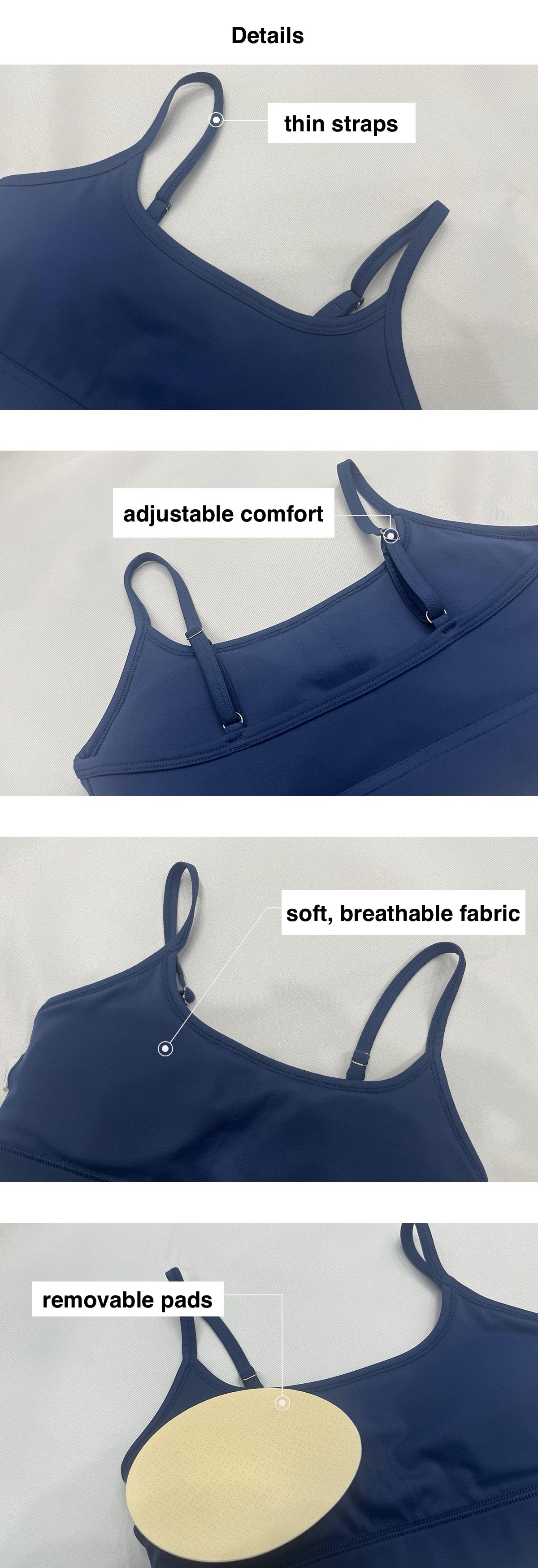 low impact yoga sports bra