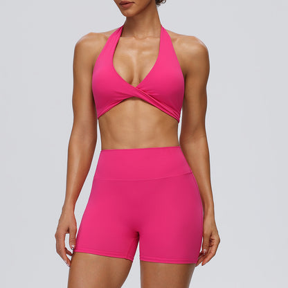 pink matching activewear set women