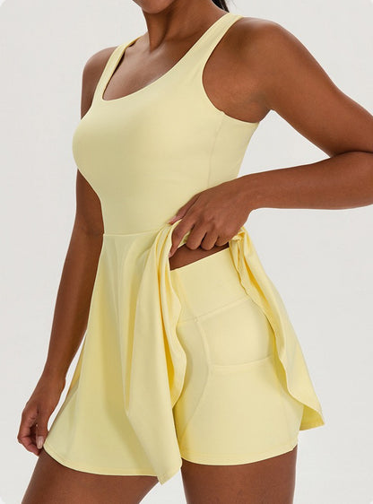 2-Piece Workout Dress with Shorts | Women’s Activewear Set