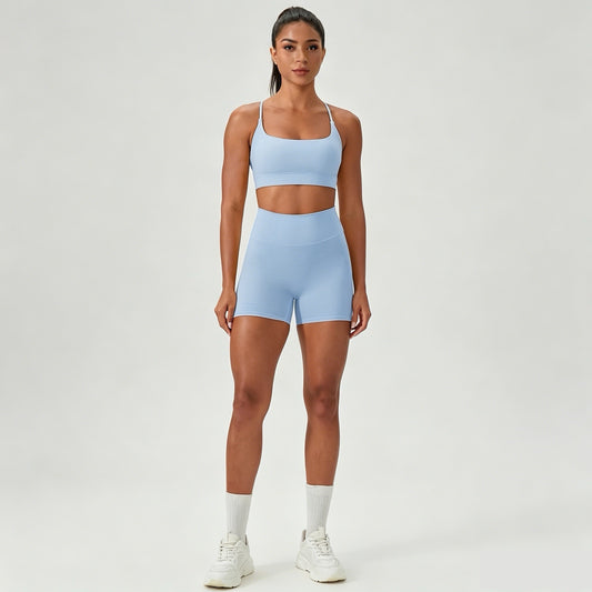 blue matching sportswear women