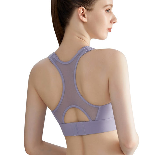 mesh splicing activewear bra