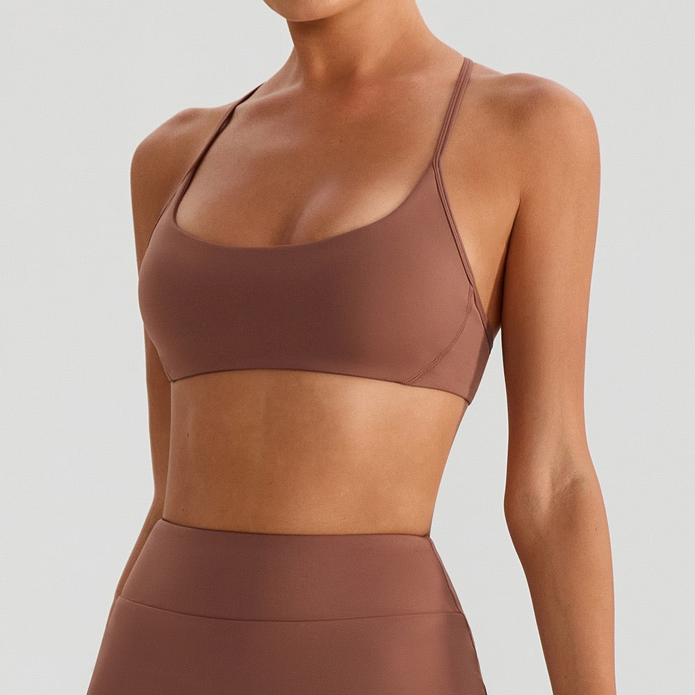 Brown sports bra 