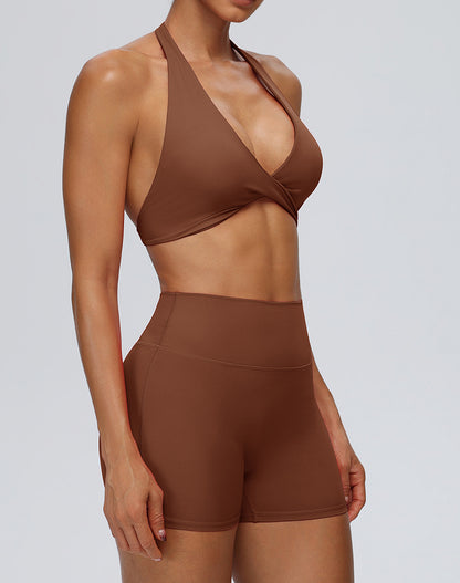 brown activewear set women