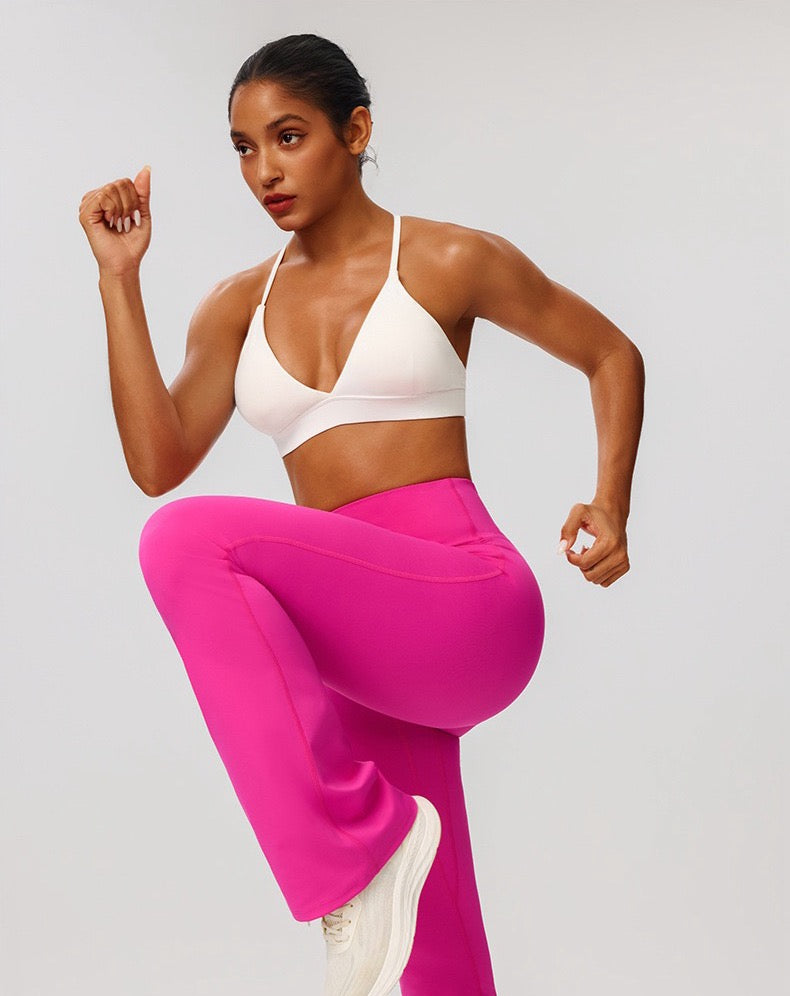 minimalist white sports bra