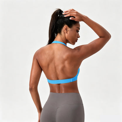 blue athleisure top