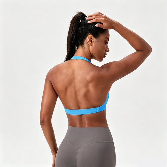 blue athleisure top