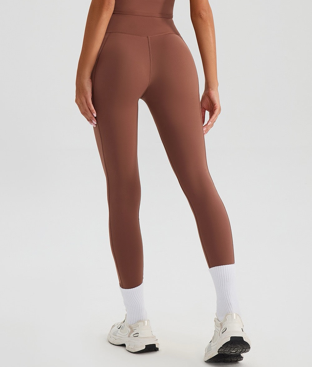 brown workout leggings for running