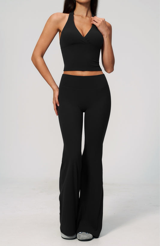 moisture wicking yoga pants black