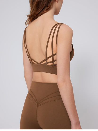 multi strap athletic bra