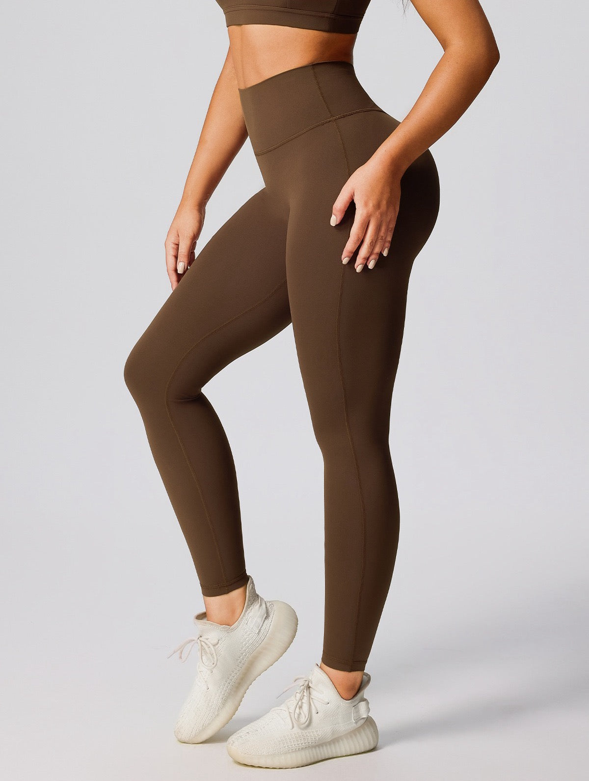 brown gym leggings for women