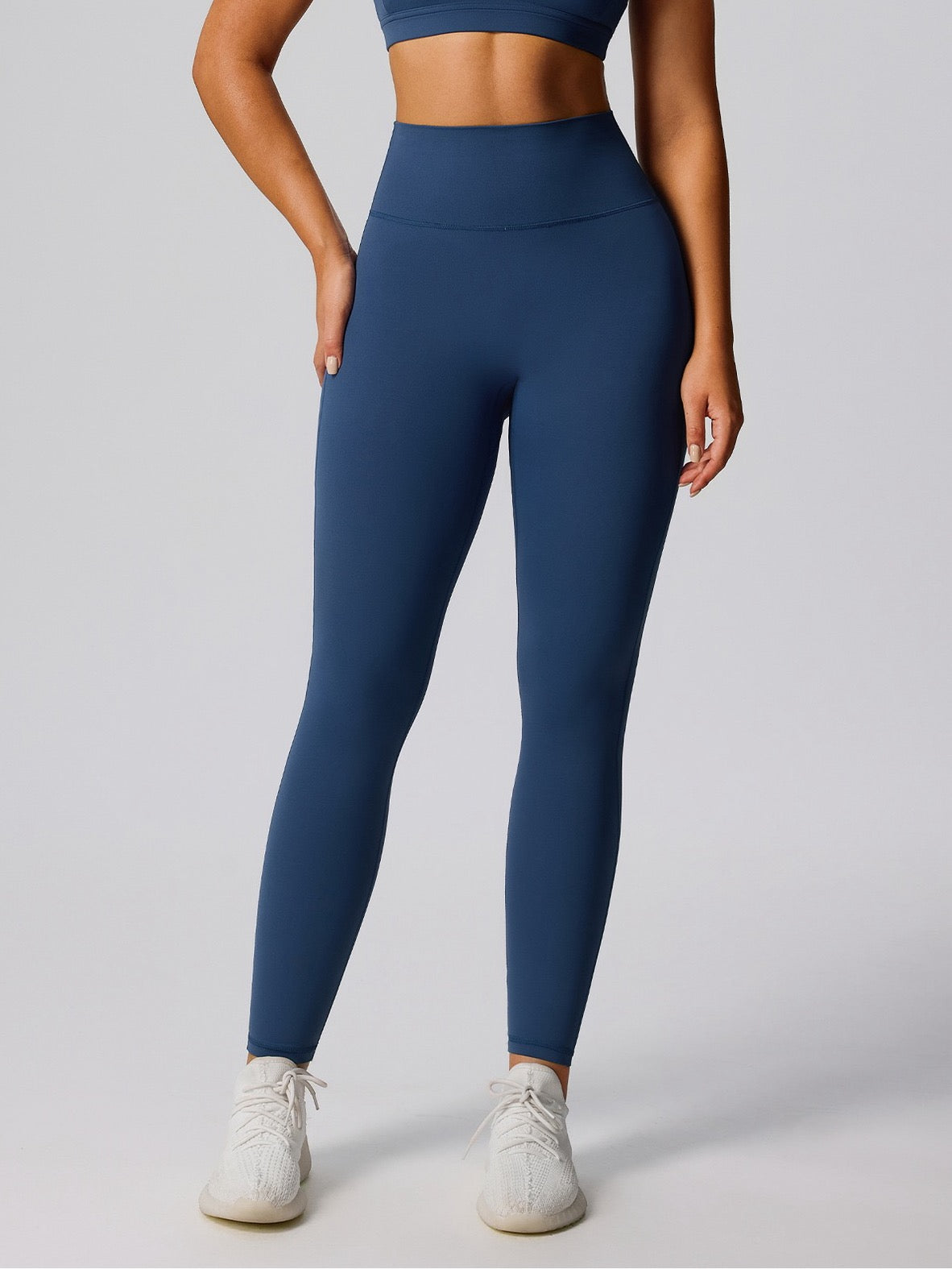 no front seam leggings navy blue 