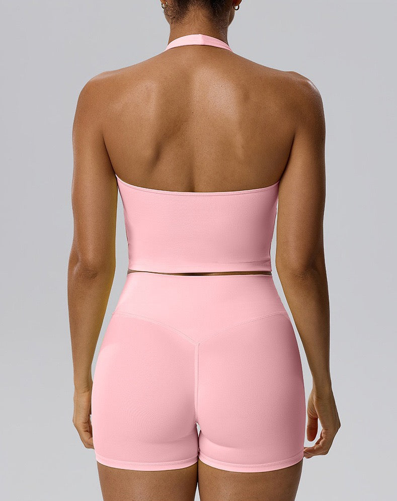 open back halter neck top