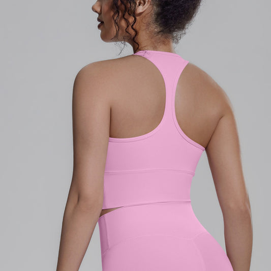 pastel pink gym top racerback