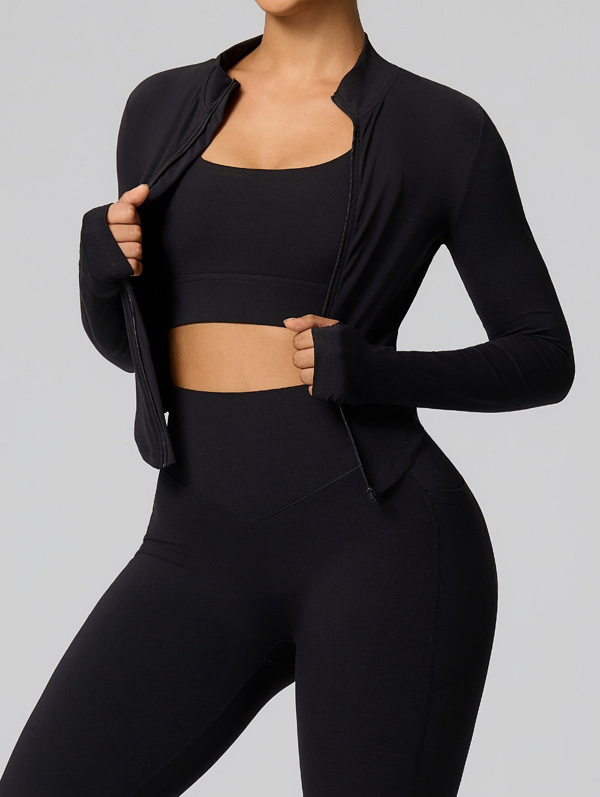 performance layering jacket black