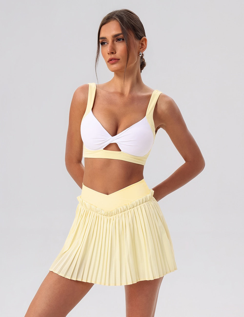 yellow pickleball skirt women
