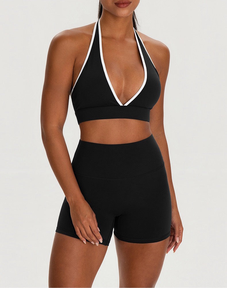 pilates set two piece black