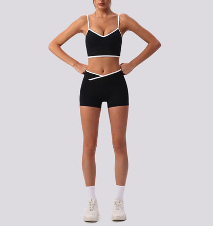 pilates workout bra black