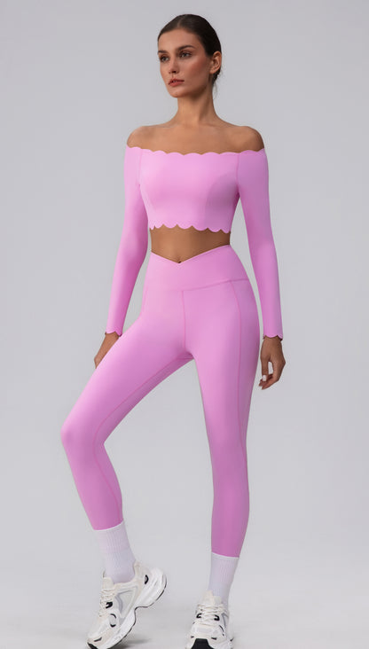 pink activewear top for women
