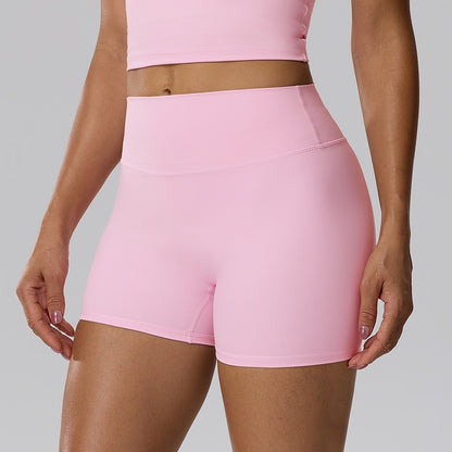 pink biker shorts women