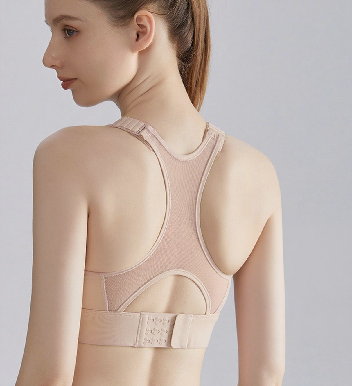 pink breathable sports bra