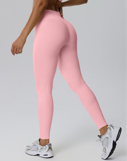 pink high waisted sculpting leggings