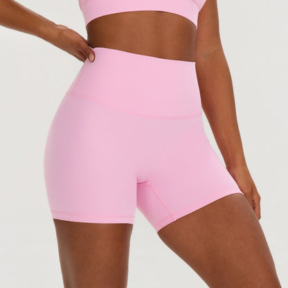 pink pilates shorts women