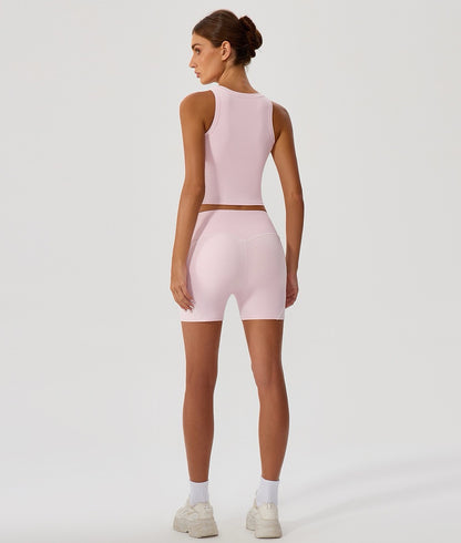 pink sculpt crop top