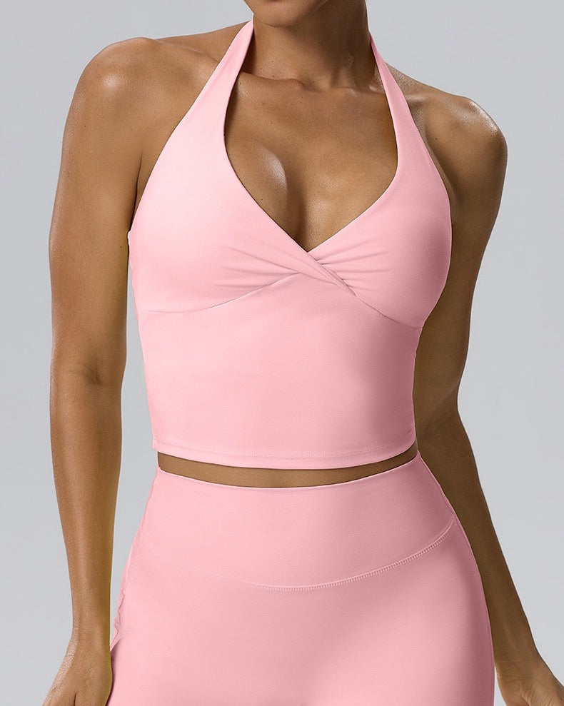 pink workout top