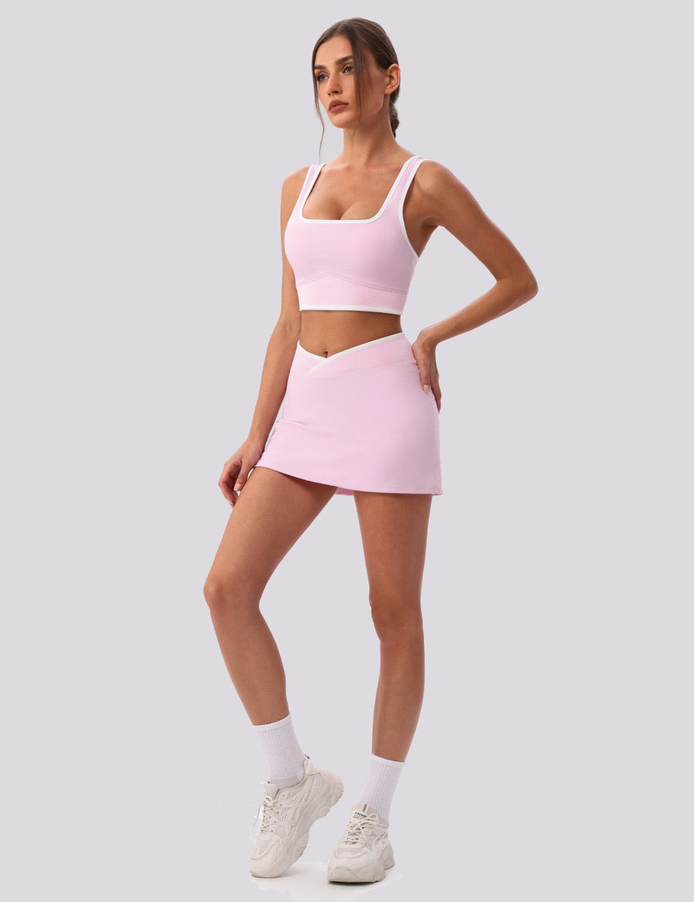 pink yoga bra women