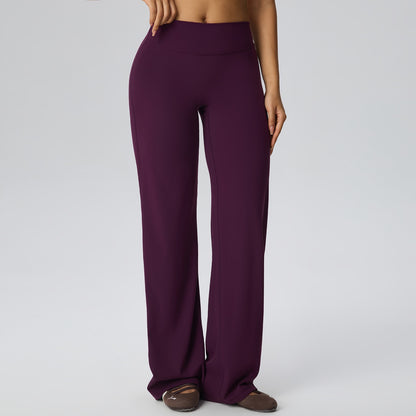 plum purple straight yoga pants