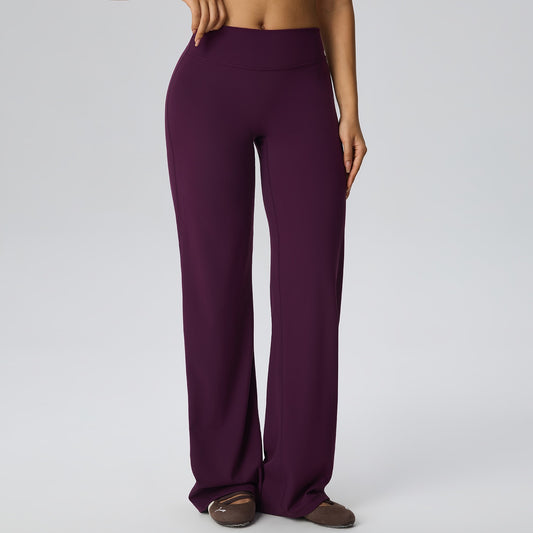 plum purple straight yoga pants
