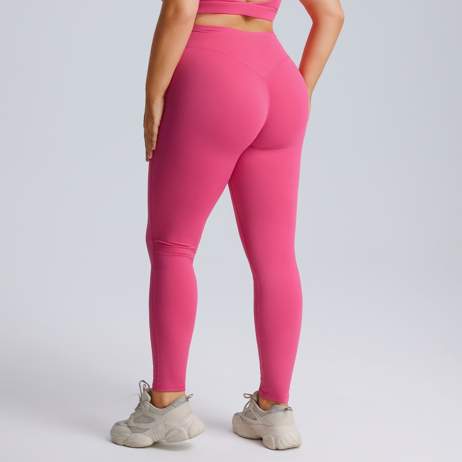 pink plus size yoga pants
