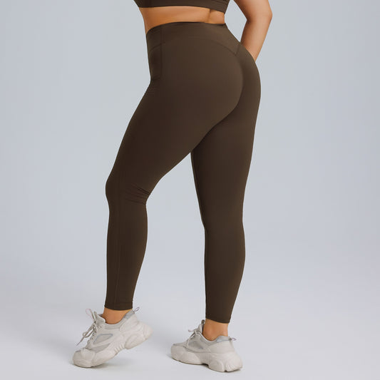 plus size workout pants brown