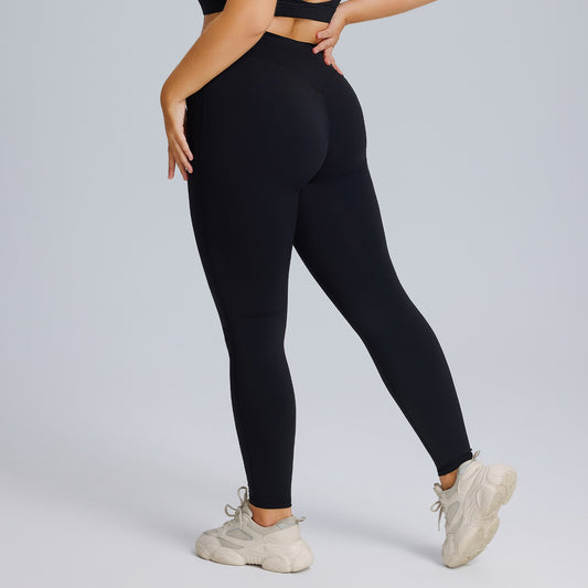 plus size black workout tights 