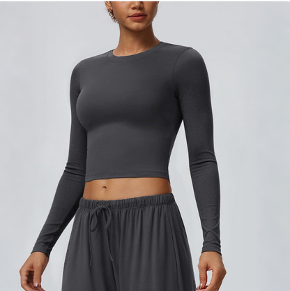 premium athleisure long sleeve top