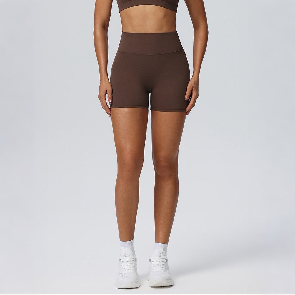 brown workout shorts women