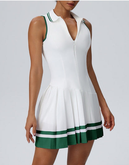 preppy tennis dress pleated skirt