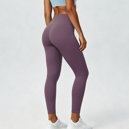 purple high waist yoga pants